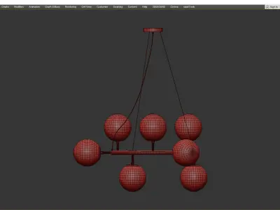 Stunning Ring Hanging Lamp Low-poly 3D model