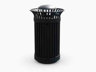 NYC Long Trashcan 3D model