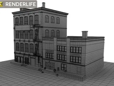 Factory Warehouse 24839 3D model