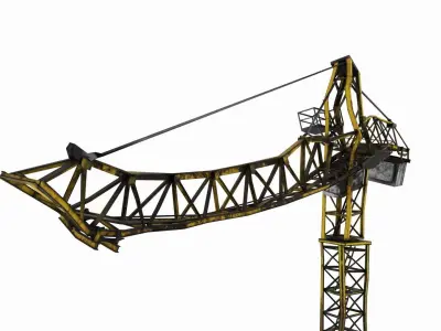 Post-apocalyptic Crane model Low-poly 3D model