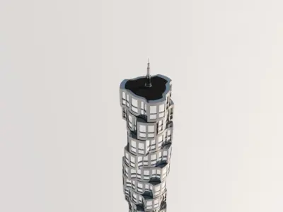 Skyscraper 3D polygonal 3D model