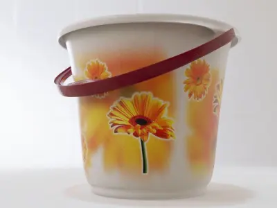 Pail - Bathroom Bucket Set Low-poly 3D model