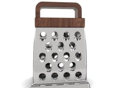 Grater wooden Low-poly 3D model