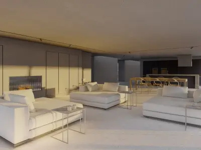 Casa Scene-villa-modern house 3D model 33