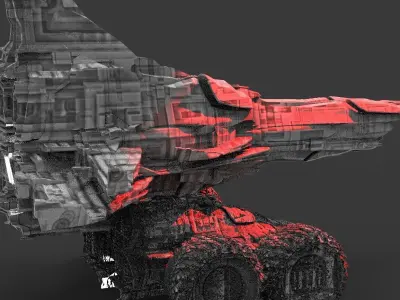 Moon Ship Trekker Ship 3D model