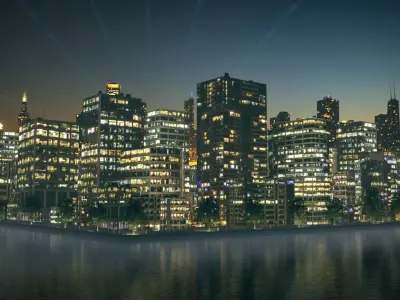 Night City Low-poly 3D model