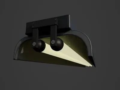 Fluorescent Lamp Low-poly 3D model
