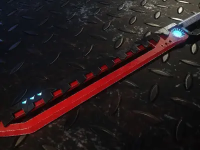 Sci-fi Sword Concept Low-poly 3D model