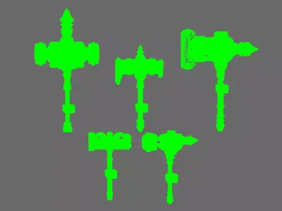 Pumpkin Lords Tombstone Mega Hammers LEFT 3D print model