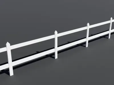 STRAIGHT PICKET FENCE FOR DIORAMA SCALE 1-87 and 1-1 3D print model