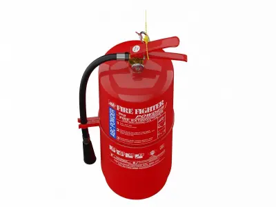 5 Fire Extinguishers Collection 3D model