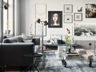 Stockholm Interior scene 3D model 5
