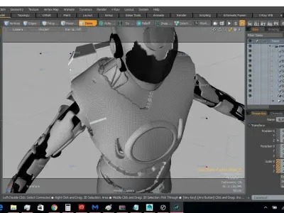scifi comet robot 3D print model