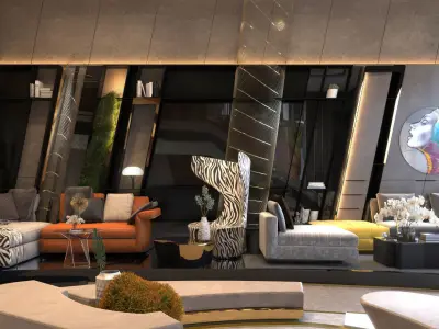 Showroom    Gallery Furniture   Livingroom   office   Reception 3D model