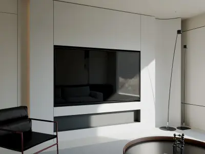 Modern living and dining room 3D model buy