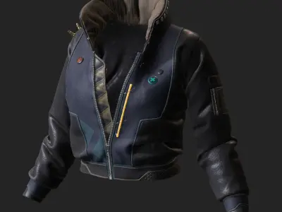 Bomber Jacket Female Sci-Fi 3D model