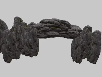mount rock Low-poly 3D model