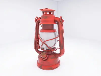 lantern lamp  Low-poly 3D model
