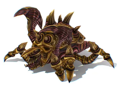 Animated Monster Creature Bug Turtle Low-poly 3D model