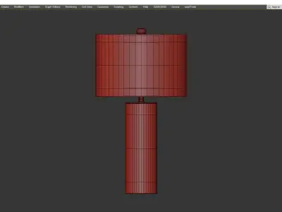 Chelsea House Gray Marble Column Table Lamp Low-poly 3D model