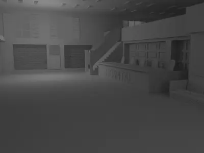 Hospital Interior No Material 3D model