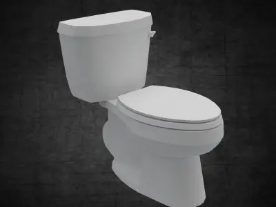 Toilet sink and tub pack simple for any designers or architects Low-poly 3D model