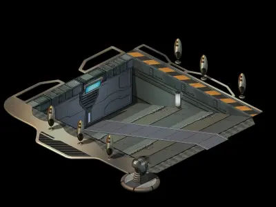 Space-garage entrance 3D model