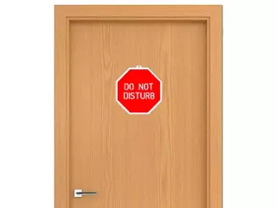 Bedroom door sign 3D print model