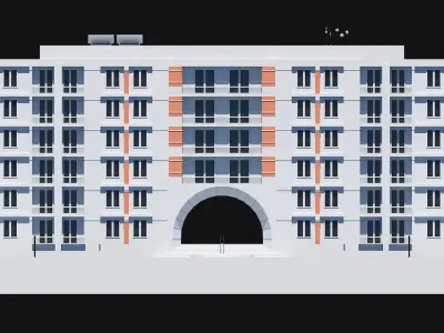 Residence 3D model with scene file additionally 3D model