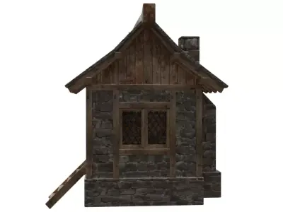 free medieval house Free low-poly 3D model
