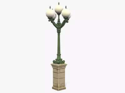 Street light Low-poly 3D model 44