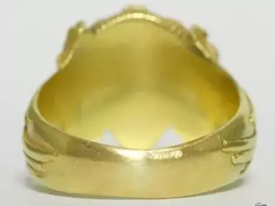 Dual Deity Gold Ring  Egyptian Greek Mythology Fusion  3D print model