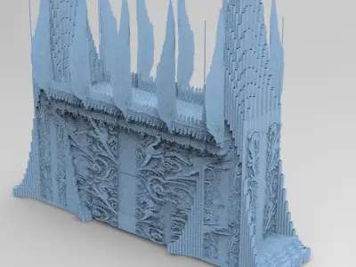 Elden Celtic Gods Engraved Tower 3D model