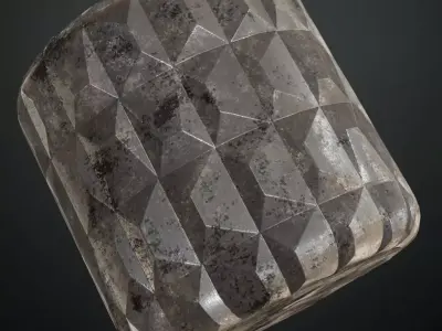 Silver Rust Metal Pattern PBR Seamless Texture