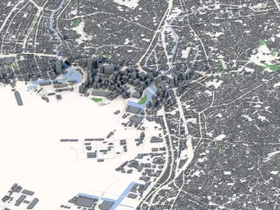 Yokohama City Japan 3D model