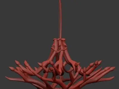 Superordinate Antlers chandelier 12 antlers black von Roll Hill 3D model purchase