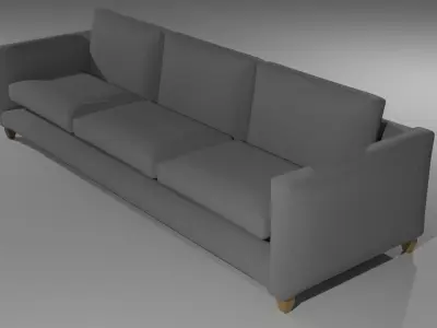 Modern looking minimalist Sofa Low-poly 3D model