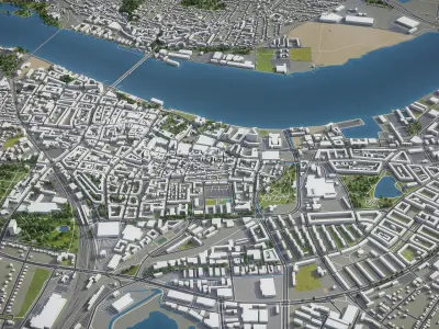 Aalborg  Low-poly 3D model