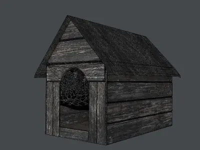 Dog House Game ready Low-poly 3D model