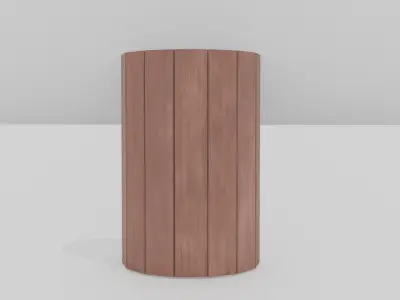 Outdoor Trash Can 1 Low-poly 3D model