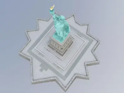 Statue of Liberty Low-poly 3D model