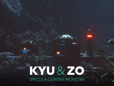 3d Low Poly Dark Concept Art Scene Low-poly 3D model