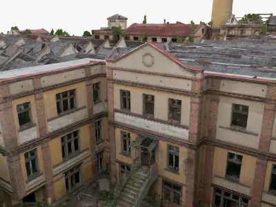 Textile factory ruin 3D model