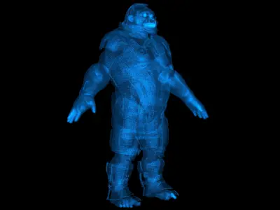 Gorilla  Sci-Fi Futuristic Marine Soldier Ape 3D model