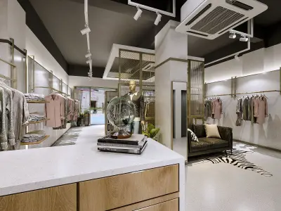 clothing store shop 3D model