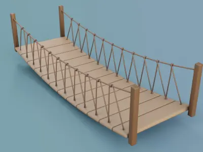 Cartoon Bridge 9 3D model