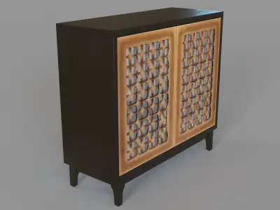 Santo 2 Door Accent Cabinet 3D model