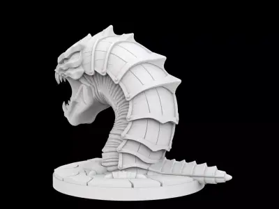 Monstrous Sandworm Statue 3d Print Model 3D print model