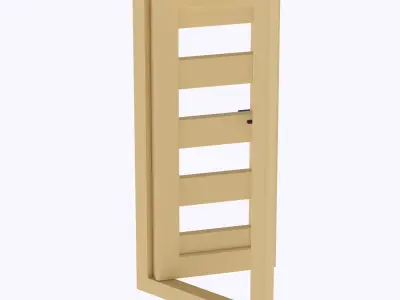 Functional Door style 6 multi-color and multi-material features  3D print model