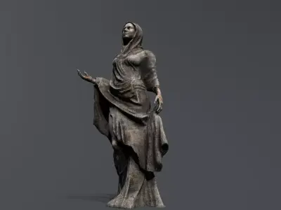 woman Statue 1 Low-poly 3D model